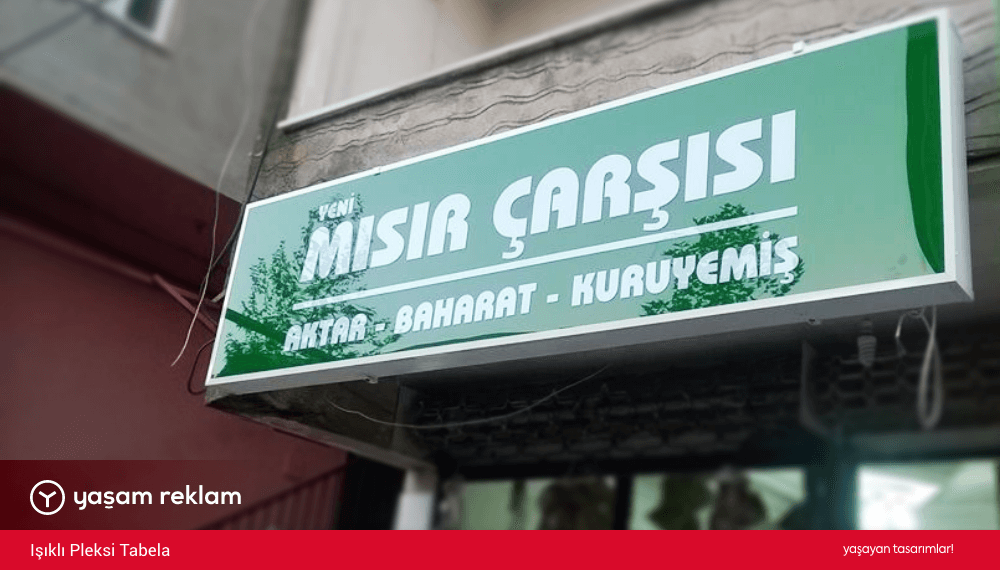 Işıklı Pleksiglas Tabela